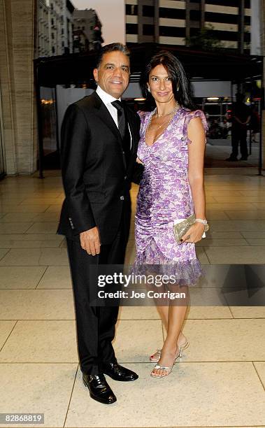 Founder and CEO of the Moinian Group, Joseph Moinian and wife Nazee Moinian attends the opening night gala for the New York Philharmonic at Avery...