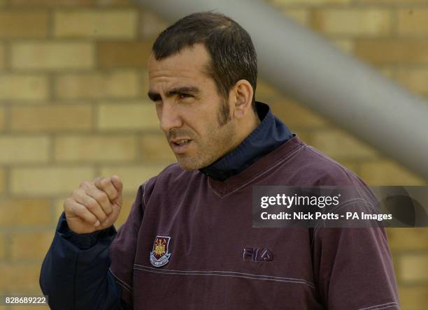 West Ham United's Paolo Di Canio during training at the club's training ground Chadwell Heath, London, prior to their must win or relegation...