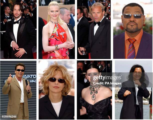 Hollywood stars Keanu Reeves, Nicole Kidman, Kevin Costner, Laurence Fishburne, Arnold Schwarzenegger, Meg Ryan, Penelope Cruz and Jackie Chan, all...