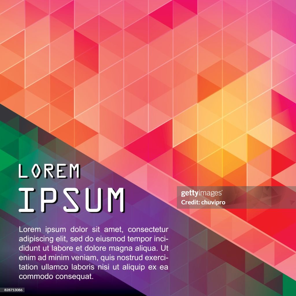 Square abstract triangles geometric background