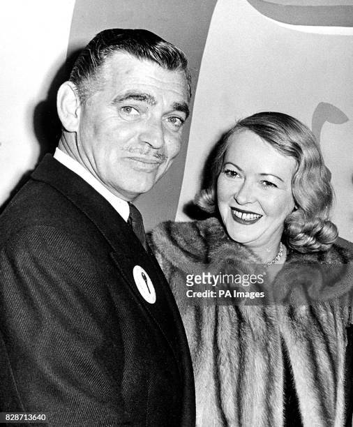 Clark Gable, pictured with his new wife, the former Lady Sylvia Ashley.