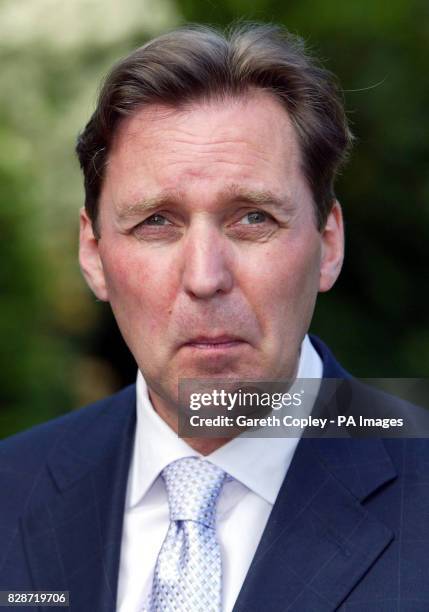 Former Health Minister Alan Milburn outside his home in Northumberland. * Milburn ruled out a return to the Cabinet in the future as he arrived home...