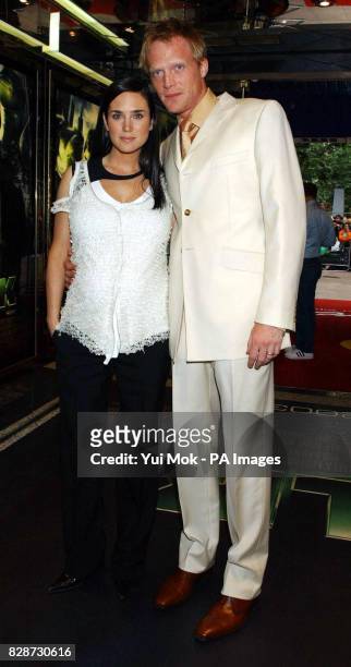 Actress Jennifer Connelly and her husband actor Paul Bettany arrive at the premiere of The Hulk at the Empire cinema in London's Leicester Square.