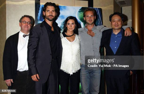 Producer James Schamus, Eric Bana , Jennifer Connelly , Josh Lucas and director Ang Lee arrive at the premiere of The Hulk at the Empire cinema in...