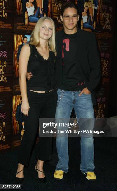 Cast members, Christina Cole and Oliver James arriving at the premiere of What a Girl Wants today at Warner Village cinema in Leicester Square.