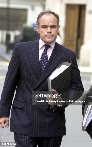 Senior Counsel to the Hutton Inquiry James Dingemans QC arrives at the Royal Courts of Justice for the beginning of the Hutton inquiry. * The...