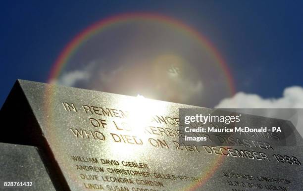 Visitor at the garden of remembrance, near the town of Lockerbie. A lawyer representing families of those killed in the Lockerbie bombing claimed a...