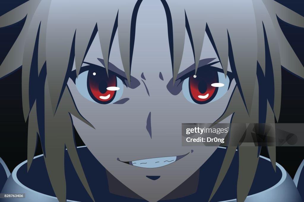 Ojos De Anime Cara De Anime De Dibujos Animados Con Ojos Rojos Ilustración De Vector Ilustración de stock - Getty Images Ojos De Anime Cara De Anime De Dibujos Animados Con Ojos Rojos Ilustración De Vector Ilustración de stock - Getty Images