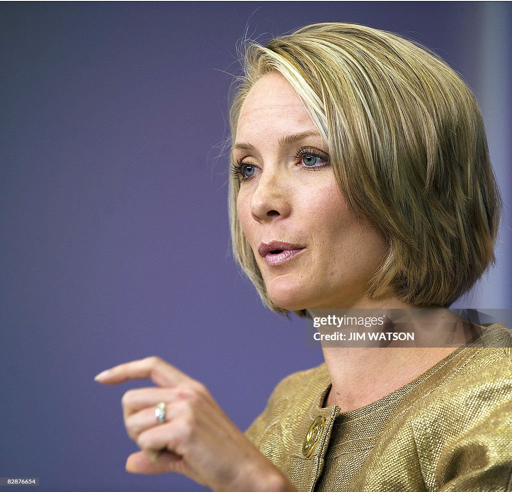 White house Press Secretary Dana Perino speaks during the daily... News