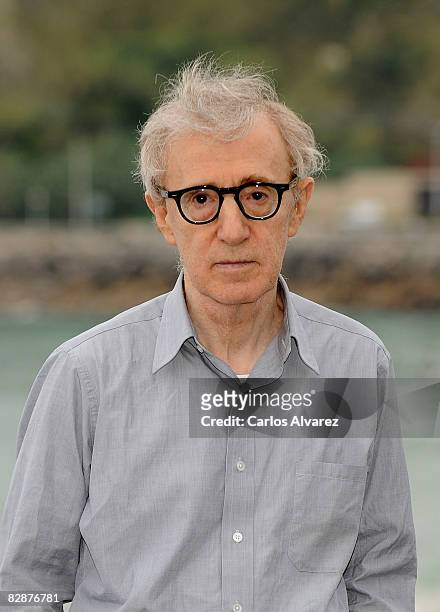 Director Woody Allen attends "Vicky Cristina Barcelona" photocall at the Kursaal Palace during the San Sebastian International Film Festival on...