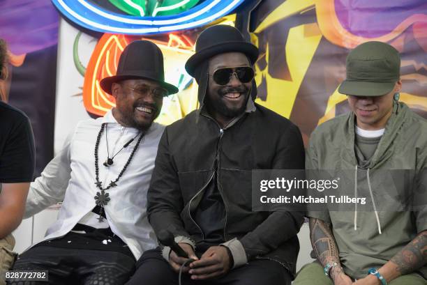 Apl.de.ap, will.i.am and Taboo of The Black Eyed Peas speak at an in-store signing and livestream for their new graphic novel "Masters of the Sun" at...