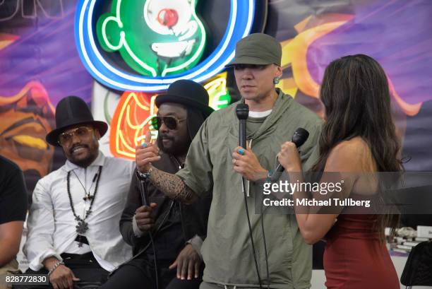 Apl.de.ap, will.i.am and Taboo of The Black Eyed Peas speak at an in-store signing and livestream for their new graphic novel "Masters of the Sun" at...