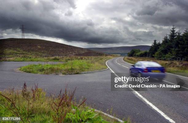The Badbea area near Wick, Caithness, where the red VW Golf containing the missing schoolgirl Stacey Champ and 46-year-old family friend David...