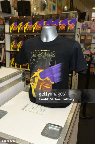 Shot of merchandise at an in-store signing and livestream for the graphic novel "Masters of the Sun" at Meltdown Comics and Collectibles on August 9,...