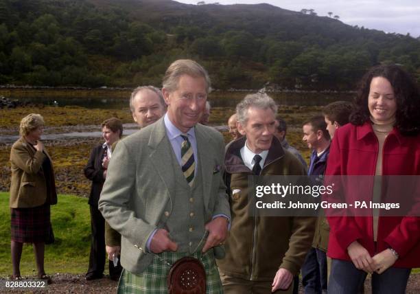 The Prince of Wales visits Shieldaig besides Loch Torridon in Scotland. Prince Charles today delivered a certificate marking international...