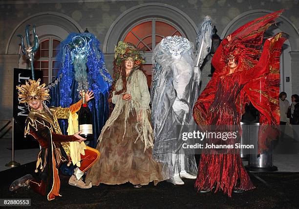 Mythical creatures are seen during the 'Fabulous Celebration' at Nymphenburg Castle on September 18, 2008 in Munich, Germany. French champagne...