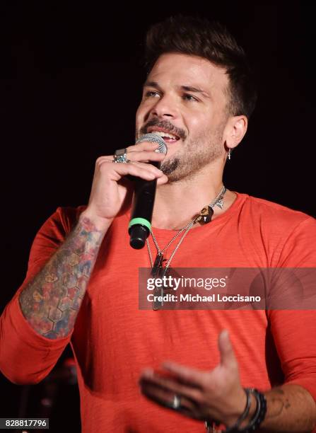 Singer Pedro Capo performs during HBO Latino x Pedro Capo: En Letra de Otro at La Marina Restaurant Bar Beach Lounge on August 9, 2017 in New York...