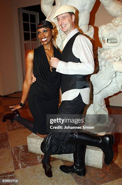 Florian Simbeck and Stephanie Stewart attend the "Fabulous Celebration" at Nymphenburg Castle on September 18, 2008 in Munich, Germany. French...