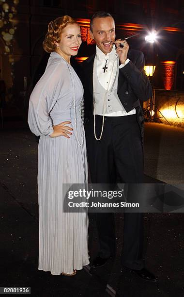 Hubertus Regout and Candy Kern attend the "Fabulous Celebration" at Nymphenburg Castle on September 18, 2008 in Munich, Germany. French champagne...