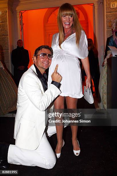 Nektar Club owner Guido Kellermann and Kascha Schilling attend the "Fabulous Celebration" at Nymphenburg Castle on September 18, 2008 in Munich,...