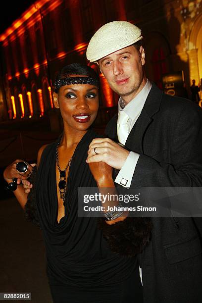 Florian Simbeck and Stephanie Stewart attend the "Fabulous Celebration" at Nymphenburg Castle on September 18, 2008 in Munich, Germany. French...