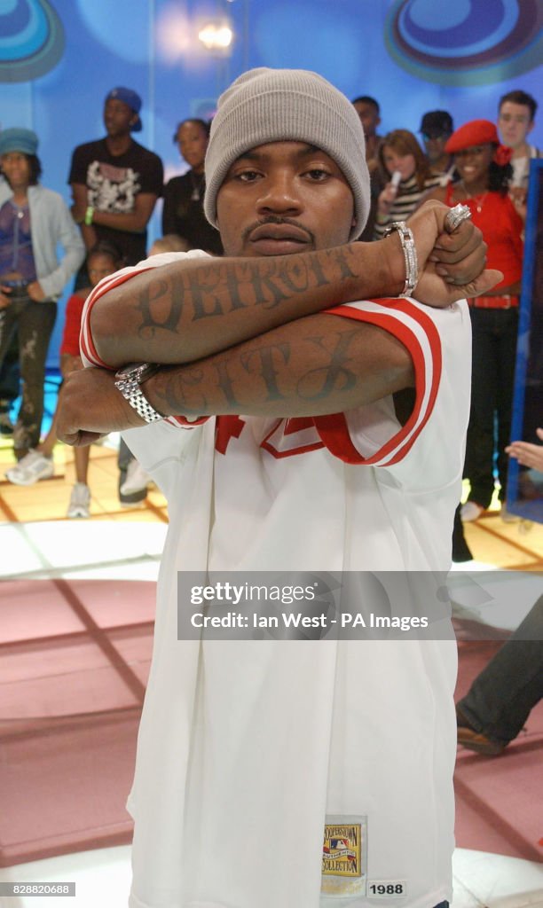 Obie Rice American rapper Obie Trice during his appearance on MTV's TRL UK, at ...