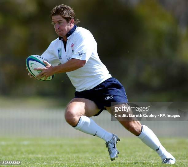Wales's Shane Williams during training at the Canberra Raiders training fields, ahead of their Rugby Union World Cup pool match against Italy at The...