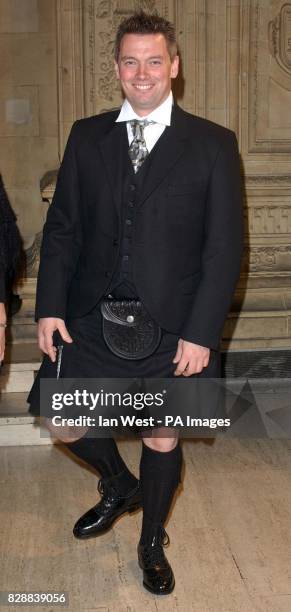 Big Brother 4 winner Cameron Stout arrives for the annual National Television Awards at the Royal Albert Hall in central London. 13/10/04: The moment...