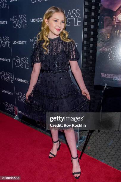 Ella Anderson attends "The Glass Castle" New York screening at SVA Theatre on August 9, 2017 in New York City.