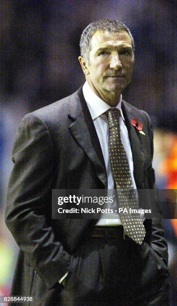 Blackburn Rovers manager Graeme Souness at the final whistle of the FA Barclaycard Premiership match against Leicester City at Leicester's Walkers...