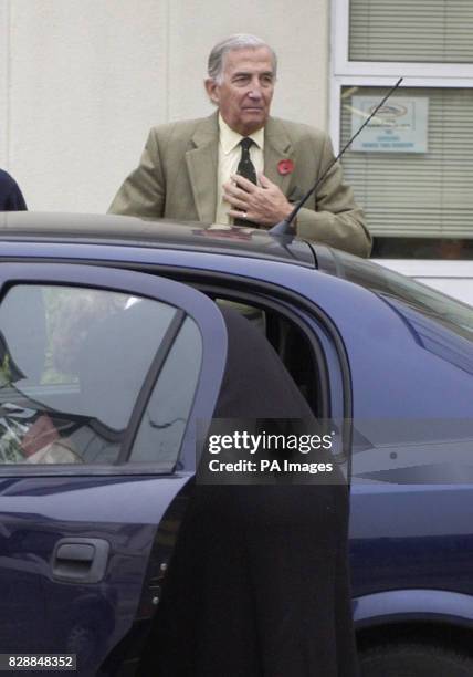 Parents of Sophie, Countess of Wessex, Christopher and Mary Rhys-Jones, arrive at Frimley Park Hospital, Camberley, Surrey, where the Countess gave...