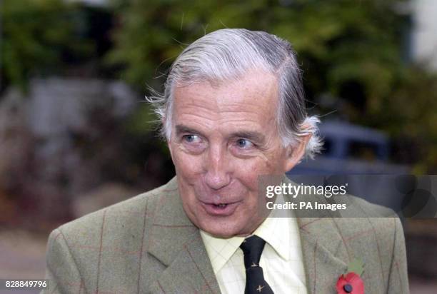 Father of Sophie, Countess of Wessex, Christopher Rhys-Jones, leaves Frimley Park Hospital, Camberley, Surrey, where the Countess gave birth to a...