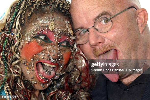 The world's most pierced woman, Elaine Davidson, who has 1093 piercings, from Brazil and resident in Edinburgh, and the man with the world's longest...