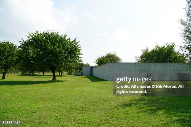 conference pavilion, at vitra campus, weil am rhein, germany - eames chair stock pictures, royalty-free photos & images