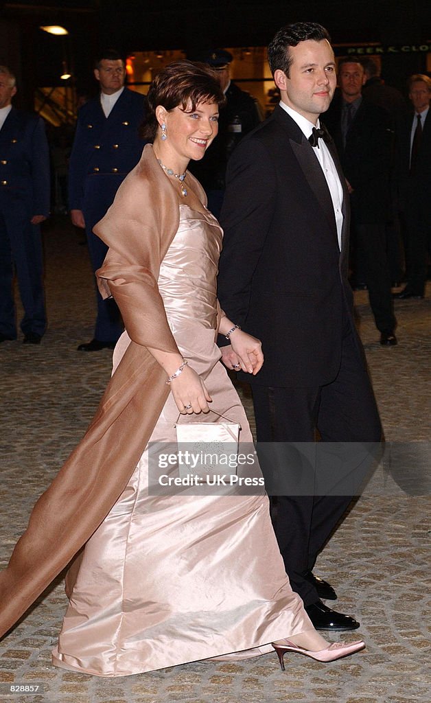 Arrivals for Dinner and Party at Royal Palace in Amsterdam