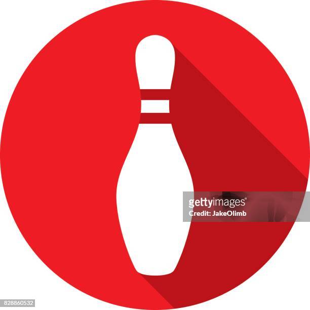 bowling pin icon silhouette - skittles game stock illustrations