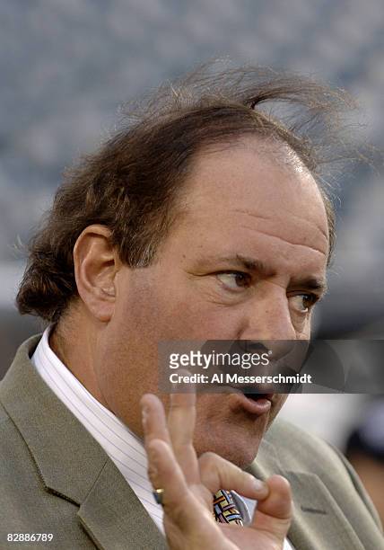 Commentator Chris Berman before the Philadelphia Eagles coach Andy Reid host the Green Bay Packers Oct. 2. 2006 on ESPN Monday Night Football in...