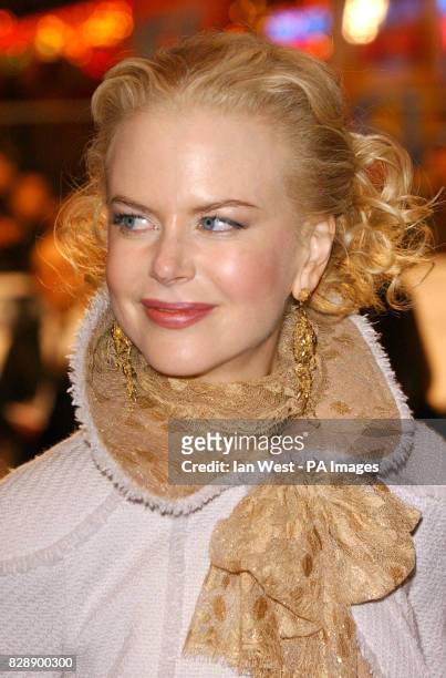 Nicole Kidman arrives for the Royal European Charity Premiere of Anthony Minghella's Cold Mountain at the Odeon Leicester Square in central London....