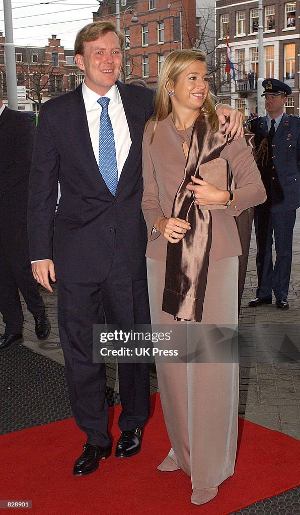 Arrivals for Dinner and Party at Royal Palace in Amsterdam