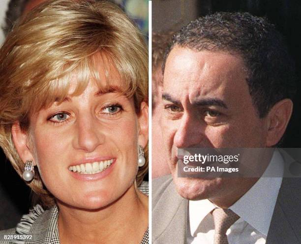 Diana Princess of Wales and Dodi Fayed. : The inquests into the deaths of Diana and 42-year-old Ehmad Al Fayed, nicknamed Dodi were finally opening...