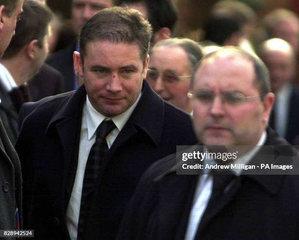 Ally McCoist attending the funeral of former Scotland manager Ally MacLeod at St Columba's Church in Ayr, Scotland. The great and the good from the...