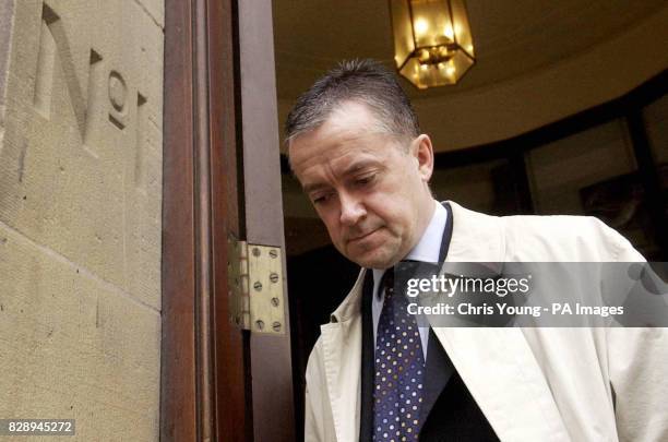Carl Rigby of Henley, leaves City of London Magistrates Court, where he and two other directors of a leading software company appeared, accused of...