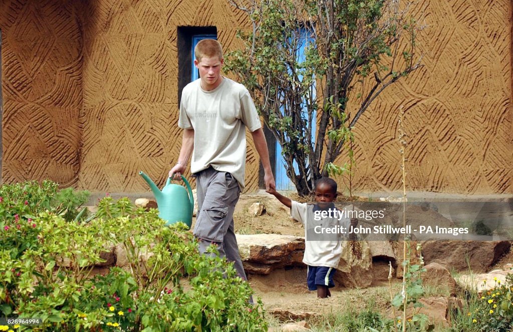 Prince Harry at the Mants'ase Children's Home - Mohale's Hoek