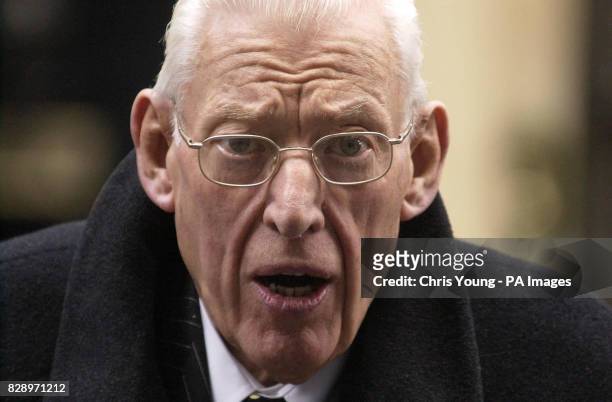 Ian Paisley, the leader of Democratic Unionist Party speaks to journalists outside Downing Street after a meeting with the Prime Minister Tony Blair....
