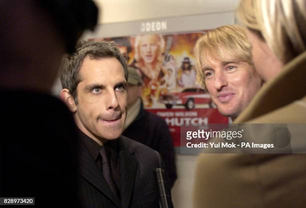 Owen Wilson and Ben Stiller arrive for the UK premiere of Starsky & Hutch at the Odeon Cinema in Leicester Square, central London.