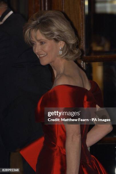 Lady Romsey, arrives at a party hosted by Britain's Queen Elizabeth II at the Ritz Hotel, London