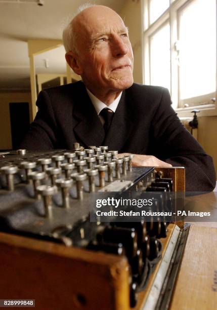 Oliver Lawn who worked at Bletchley Park in Buckinghamshire during the Second World War, takes a look at one of the 'Enigma' decoding machines he...