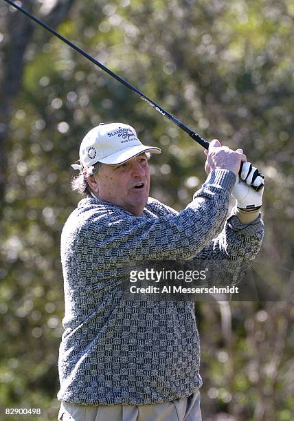 New York Times photographer Barton Silverman competes in the 20th annual Super Bowl NFL Charities Golf Classic at Amelia Island Plantation February...