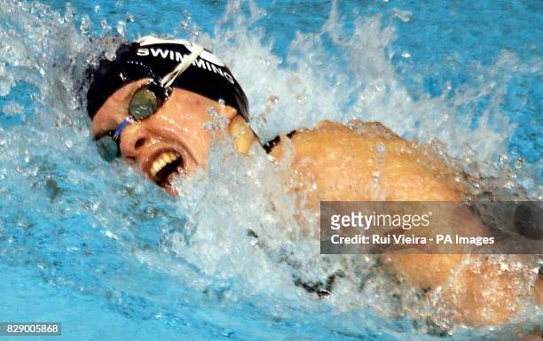 Melanie Marshall in the Womens 200m Freestyle Finals during the British Swimming Olympic Trials, at Ponds Forge International Sports Centre.