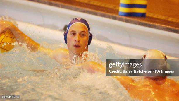 Prince William representing Scottish national universities water polo team in the annual Celtic Nations tournament against Wales and Ireland at the...